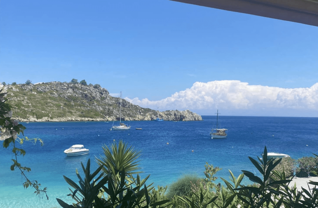 Vista da un caffè a Zante