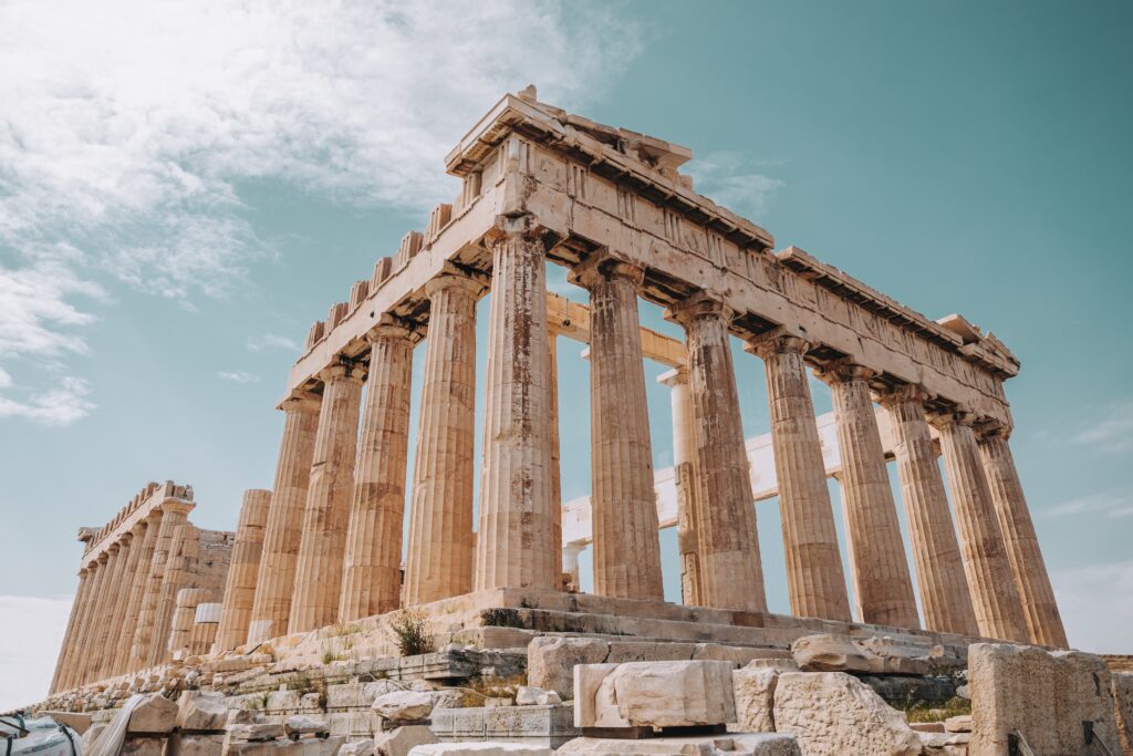 A picture of the Pantheon in the Acropolis